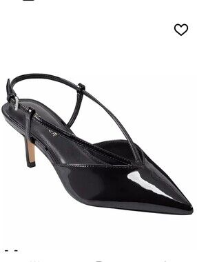 Marc Fisher 6.5 Black Patten Leather Kitten Heals